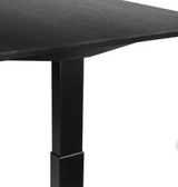 oak bok black varnished oak top for adjustable desk