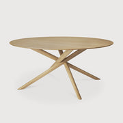 oak mikado round dining table