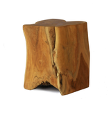 heavy cube teak side table