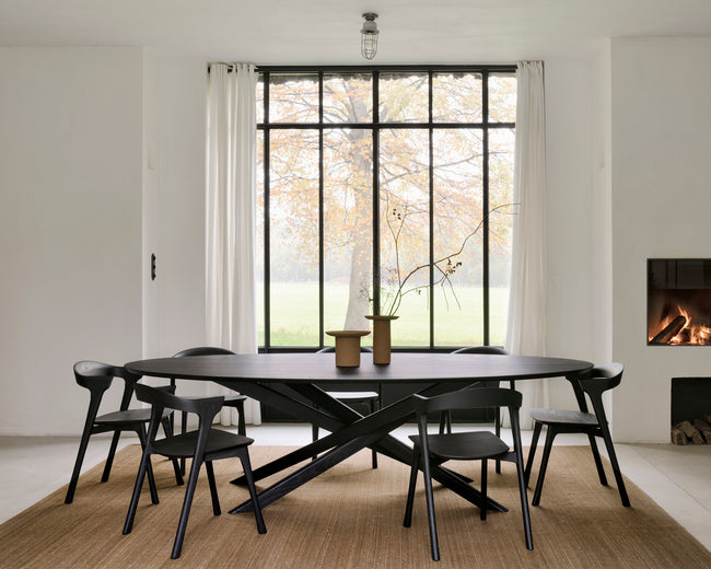 black oak mikado rectangular dining table