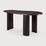 boomerang desk, mahogany dark brown