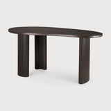 boomerang desk, mahogany dark brown