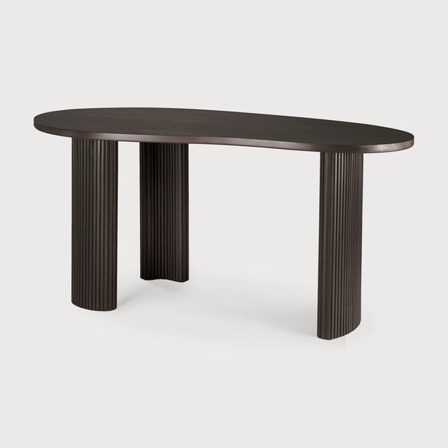 boomerang desk, mahogany dark brown