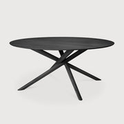 black oak mikado round dining table