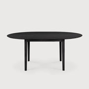 black oak bok round extendable dining table