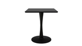 oak torsion dining table, black varnished, square