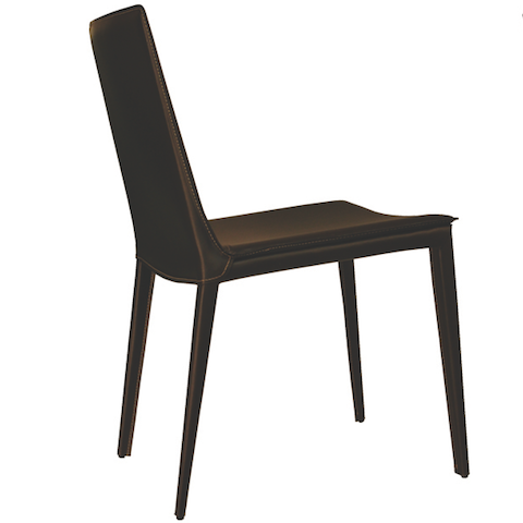 ty side chair - black bonded leather