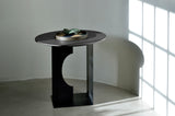 teak arc side table