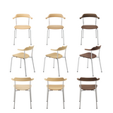 maruni hiroshima armchair stackable (wooden seat)