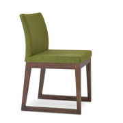 aa wood sled dining chair