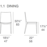 ty side chair - black bonded leather