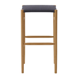 maruni lightwood stool, high, cushioned