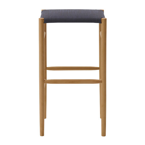 maruni lightwood stool, high, cushioned