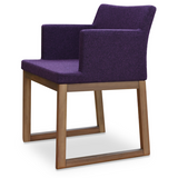 so sled wood arm chair
