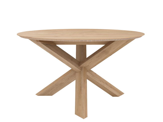 oak circle round dining table