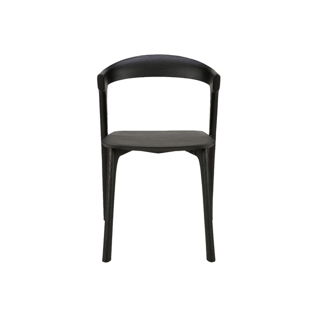 black varnished bok dining chair