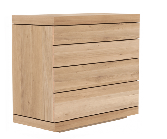 oak burger chest of drawers