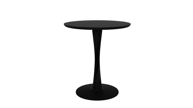 oak torsion dining table, black
