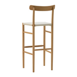 maruni lightwood barstool, high, cushioned