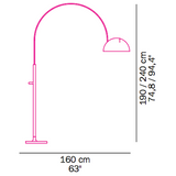 oluce coupe' 3320/r floor lamp, black