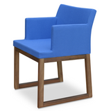 so sled wood arm chair