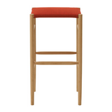 maruni lightwood stool, high, cushioned