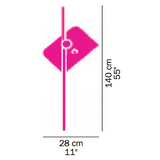 oluce coupé 3321 floor lamp, black