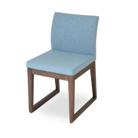 aa wood sled dining chair