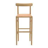 maruni lightwood barstool, high, cushioned