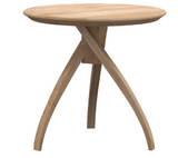 oak twist side table