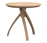 oak twist side table