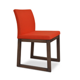 aa wood sled dining chair
