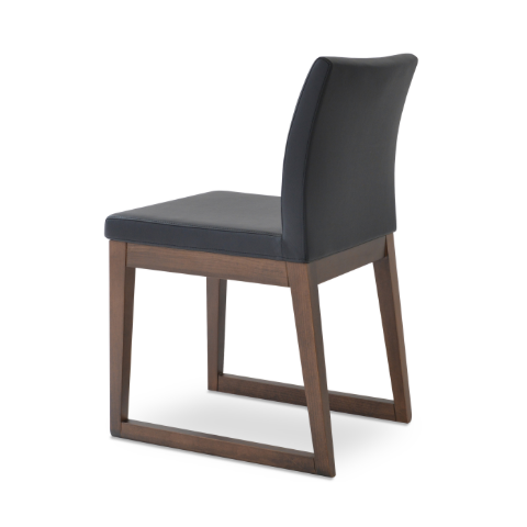 aa wood sled dining chair