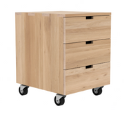 ethnicraft oak billy drawer unit - 3 drawers