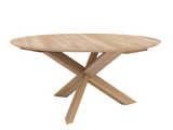 teak circle outdoor dining table