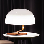 oluce zanuso 275 table lamp, nut brown