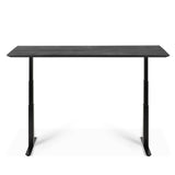 oak bok black varnished oak top for adjustable desk