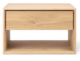 oak nordic II bedside table - 1 drawer