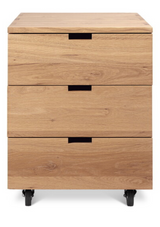 ethnicraft oak billy drawer unit - 3 drawers