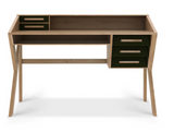 oak origami desk - 5 drawers