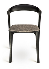 black stained oak bok dining chair