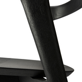 black stained oak bok dining chair