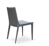 ty side chair - grey bonded leather