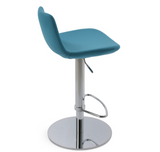 pr piston stool, camira wool, stainless base