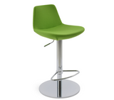 pr piston stool, camira wool, stainless base