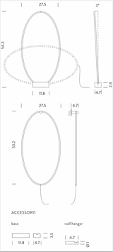 ellisse floor/wall lamp