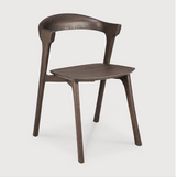 brown varnished oak bok dining chair