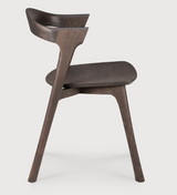 brown varnished oak bok dining chair