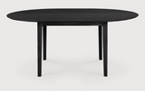 oak bok round extendable dining table