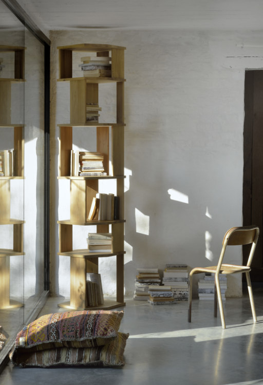 oak stairs column